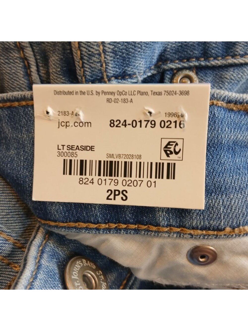 St. Johns Bay Straight Leg Womens Jeans 2P Short 26" Ins Denim New W/ Tags #I-8 - Picture 3 of 16